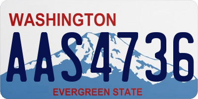 WA license plate AAS4736