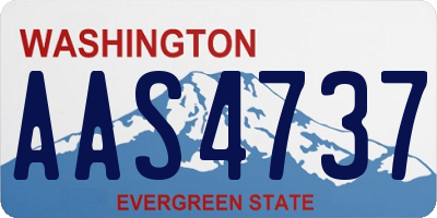 WA license plate AAS4737