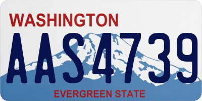 WA license plate AAS4739