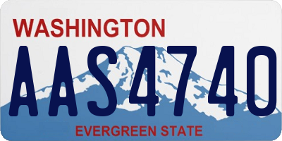 WA license plate AAS4740