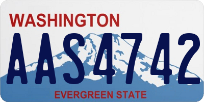 WA license plate AAS4742