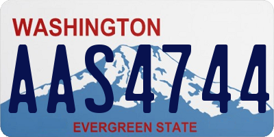WA license plate AAS4744