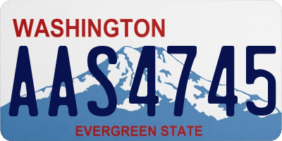 WA license plate AAS4745