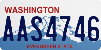 WA license plate AAS4746