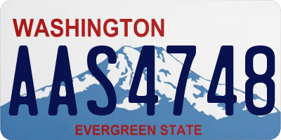 WA license plate AAS4748