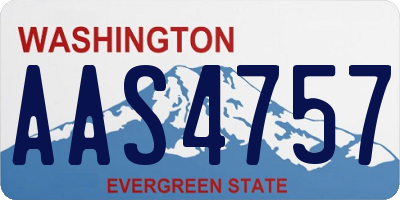 WA license plate AAS4757