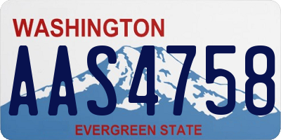 WA license plate AAS4758