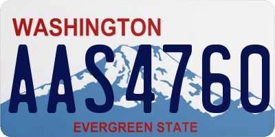 WA license plate AAS4760