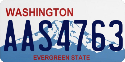WA license plate AAS4763