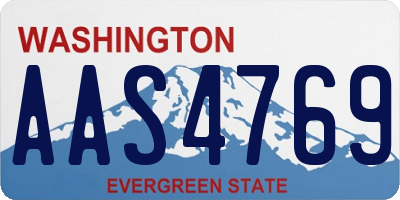 WA license plate AAS4769