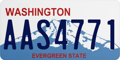 WA license plate AAS4771