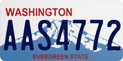 WA license plate AAS4772