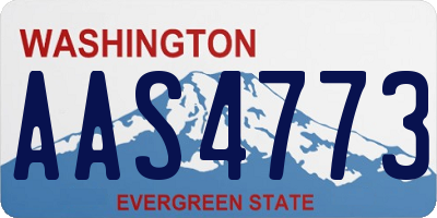 WA license plate AAS4773