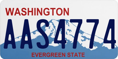 WA license plate AAS4774