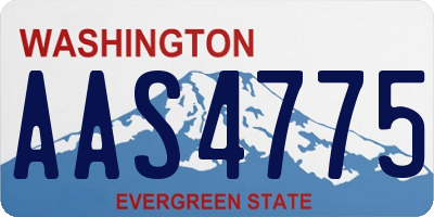 WA license plate AAS4775