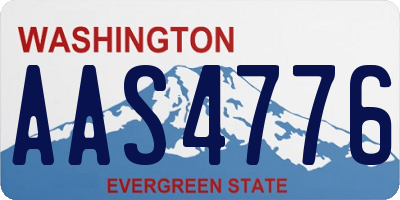 WA license plate AAS4776