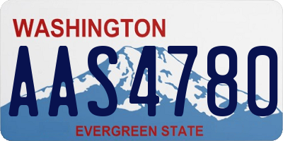 WA license plate AAS4780