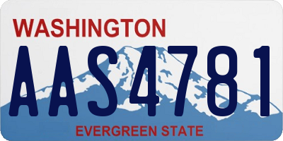 WA license plate AAS4781