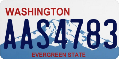 WA license plate AAS4783