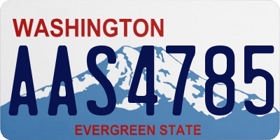 WA license plate AAS4785