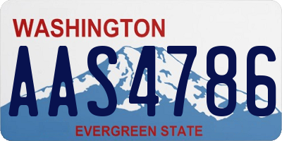 WA license plate AAS4786