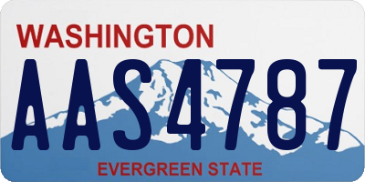WA license plate AAS4787