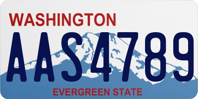 WA license plate AAS4789