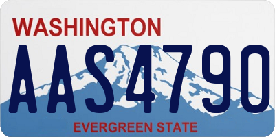 WA license plate AAS4790
