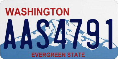 WA license plate AAS4791