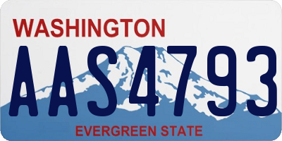 WA license plate AAS4793
