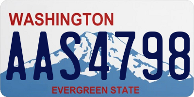 WA license plate AAS4798