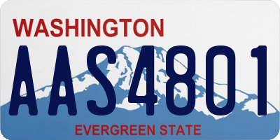 WA license plate AAS4801