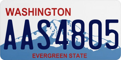 WA license plate AAS4805