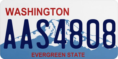 WA license plate AAS4808
