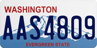 WA license plate AAS4809