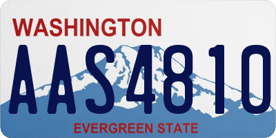 WA license plate AAS4810