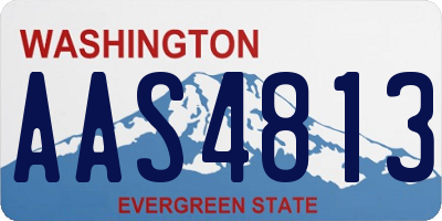WA license plate AAS4813