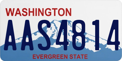 WA license plate AAS4814