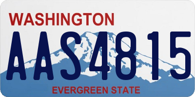 WA license plate AAS4815