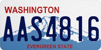 WA license plate AAS4816