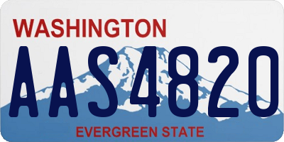 WA license plate AAS4820