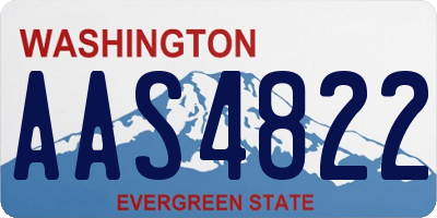 WA license plate AAS4822