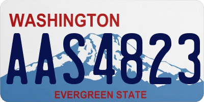 WA license plate AAS4823