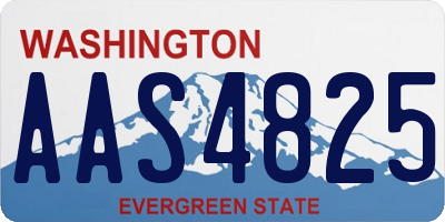 WA license plate AAS4825