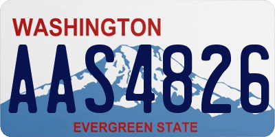 WA license plate AAS4826