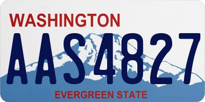 WA license plate AAS4827