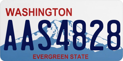 WA license plate AAS4828