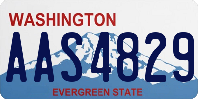 WA license plate AAS4829