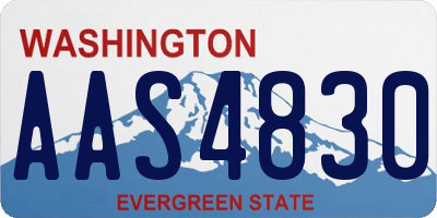WA license plate AAS4830
