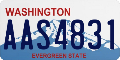 WA license plate AAS4831